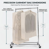 Cotton Garment Bag – Bulk Clothing Storage of 15 Hangers