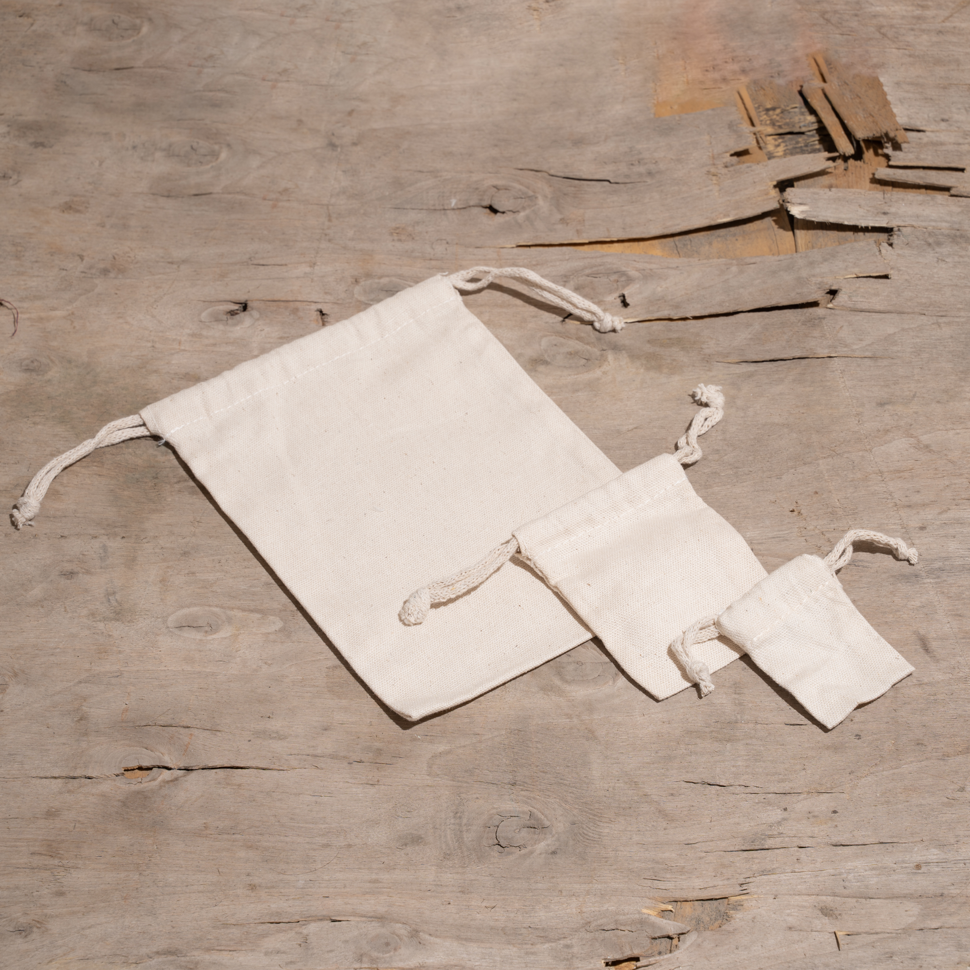 Organic Cotton Double Drawstring Bags