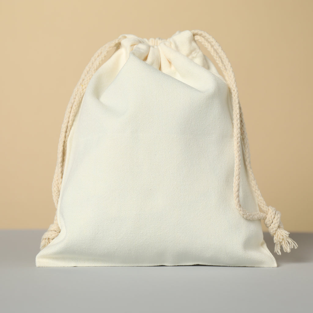 25x30 cm (10x12 Inches) 100% Organic Cotton Double Drawstring Eco-friendly Reusable Cotton Muslin Bags