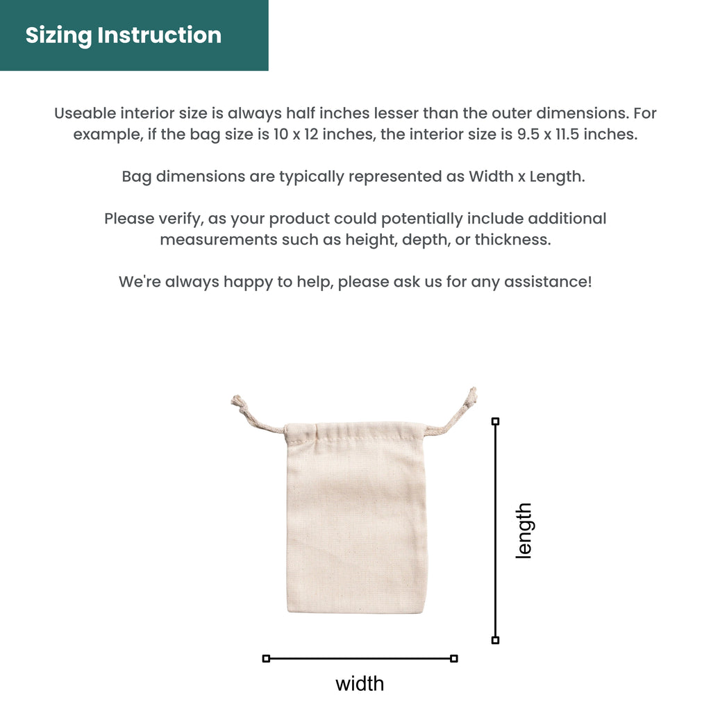 25x30 cm (10x12 Inches) 100% Organic Cotton Double Drawstring Eco-friendly Reusable Cotton Muslin Bags