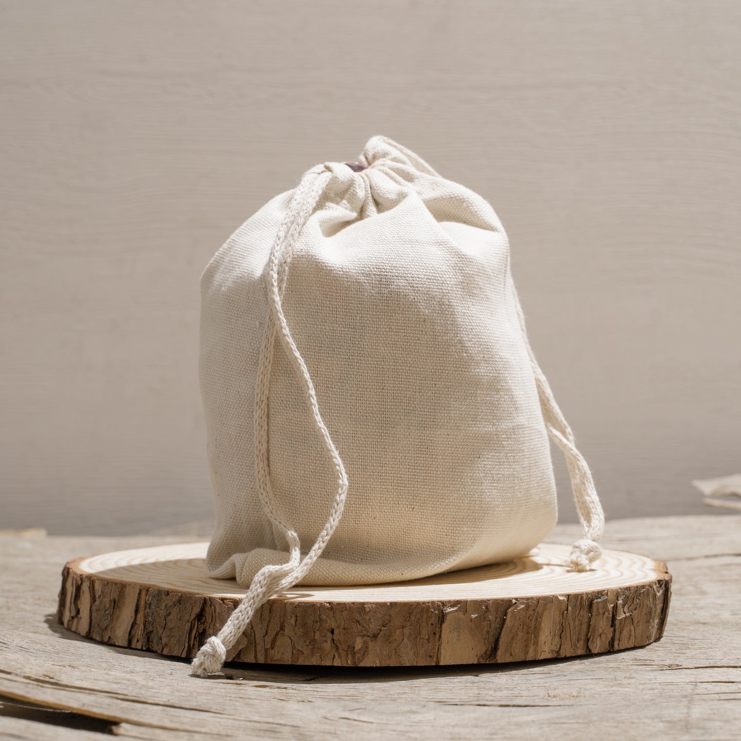 5x8 cm (2x3 Inches) 100% Canvas Cotton Double Drawstring Premium Quality Muslin Bags