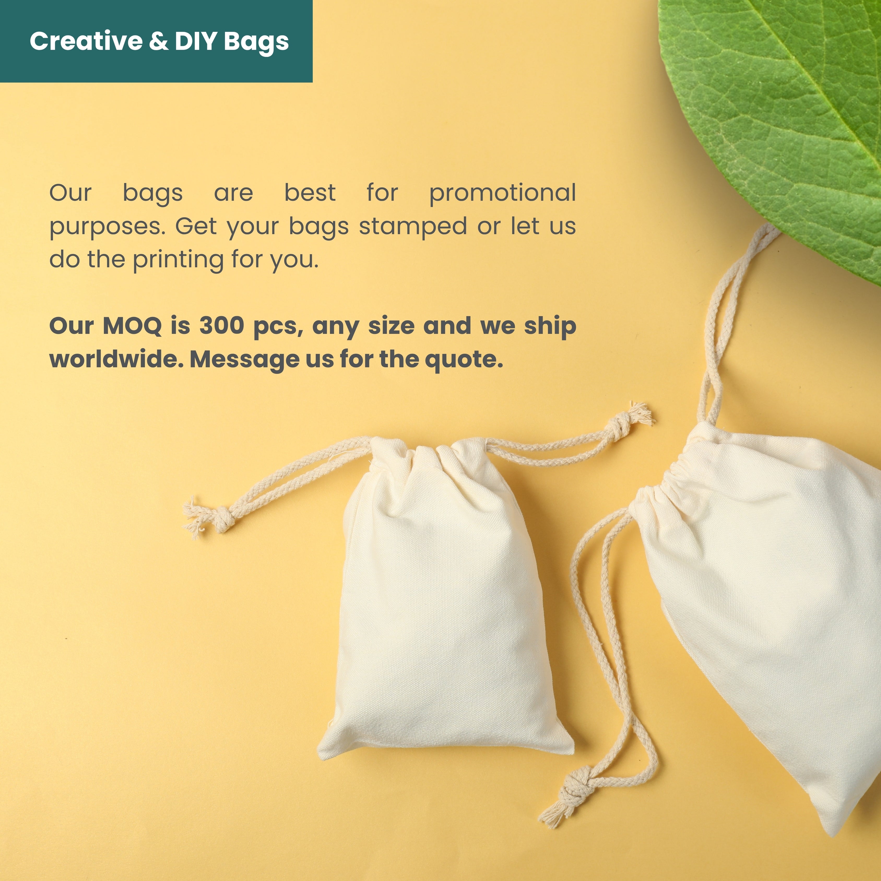 25x30 cm (10x12 Inches) 100% Organic Cotton Double Drawstring Eco-friendly Reusable Cotton Muslin Bags