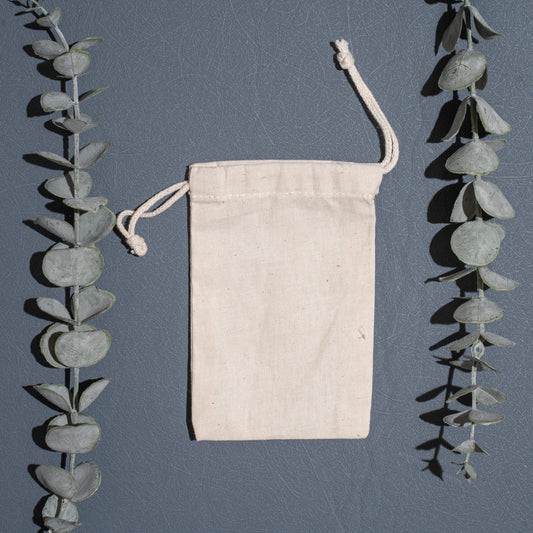 10x15 cm (4x6 Inches) 100% Canvas Cotton Double Drawstring Premium Quality Muslin Bags