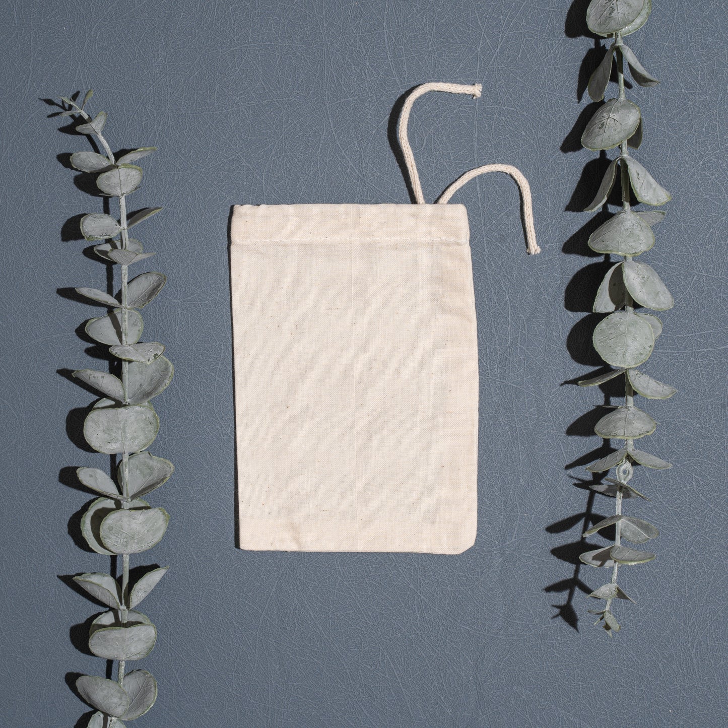 100% Organic Cotton Single Drawstring Premium Cotton Muslin Bags