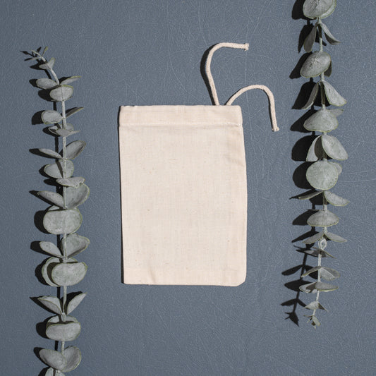 100% Organic Cotton Single Drawstring Premium Cotton Muslin Bags