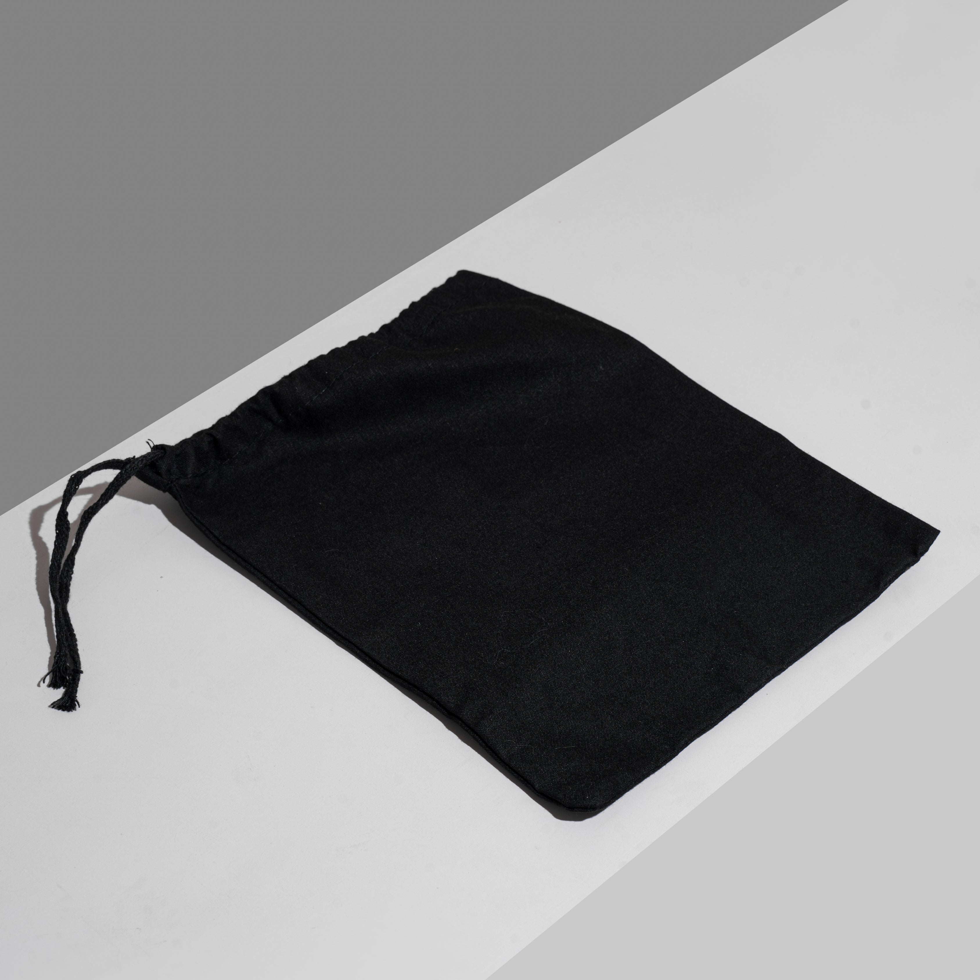 Black Cotton Single Drawstring Eco-friendly Reusable Cotton Muslin Bags