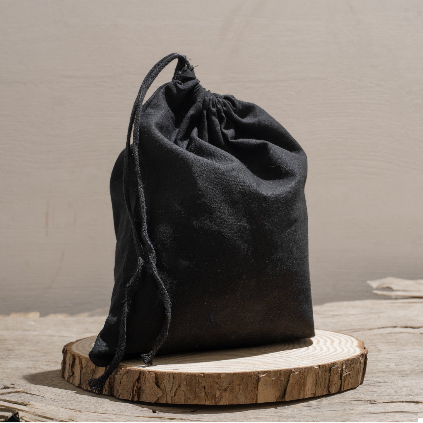 8x10 cm schwarze Baumwollbeutel mit Einzelzugband aus Musselin (3x4 Zoll)