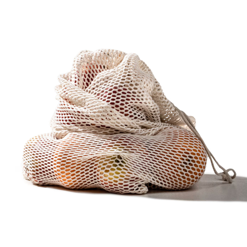 Organic Cotton Laundry Bags. Washable and Reusable. Mesh Storage Bags