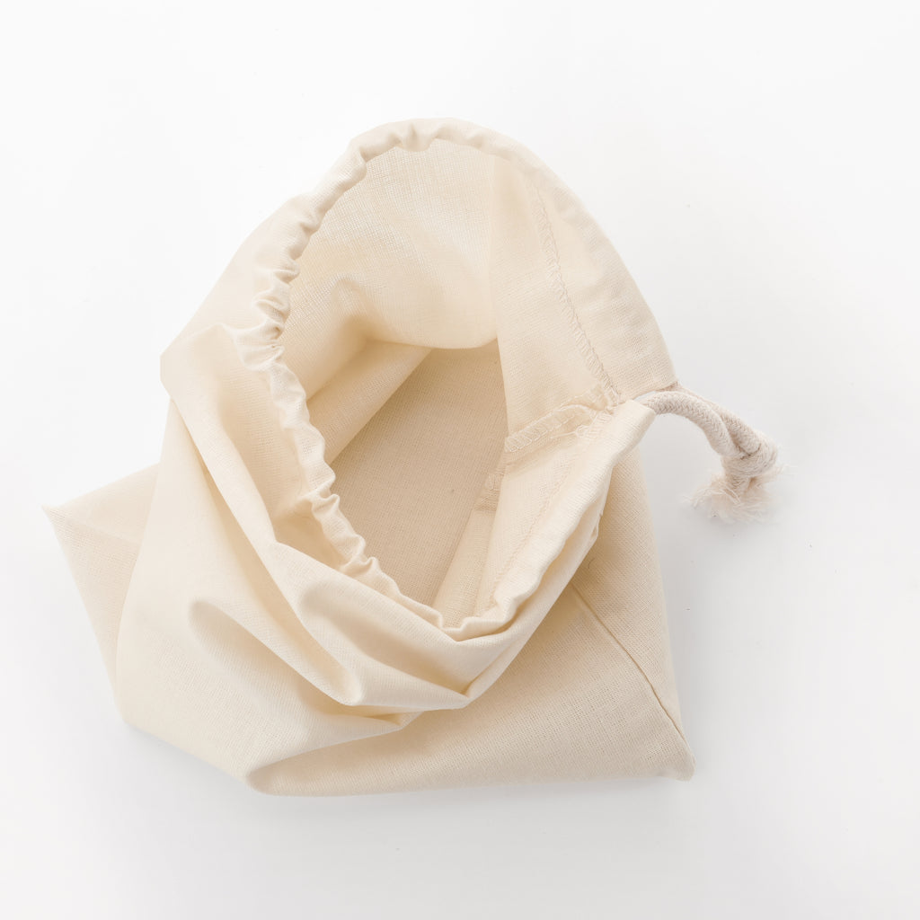 100% Organic Cotton Single Drawstring Eco-friendly Reusable Cotton Muslin Bags