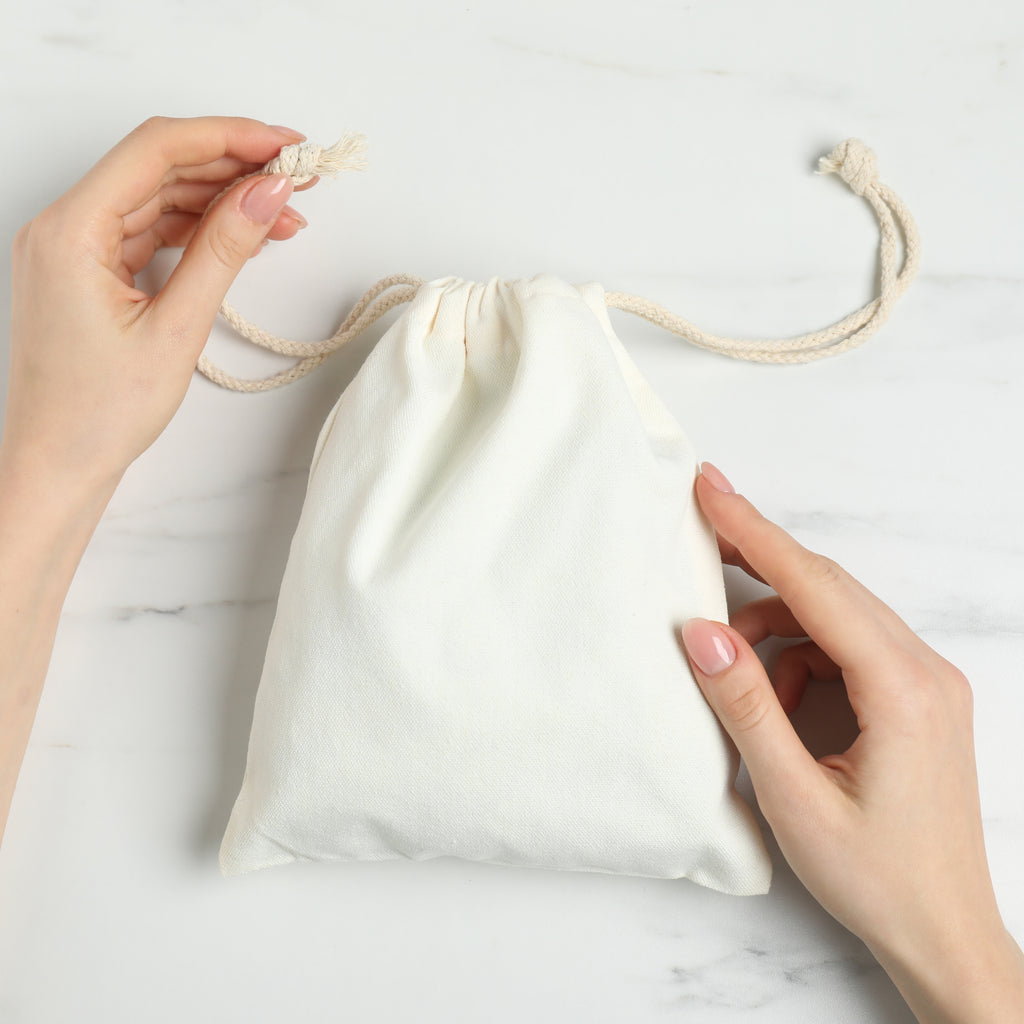 100% Organic Cotton Double Drawstring Eco-friendly Reusable Cotton Muslin Bags