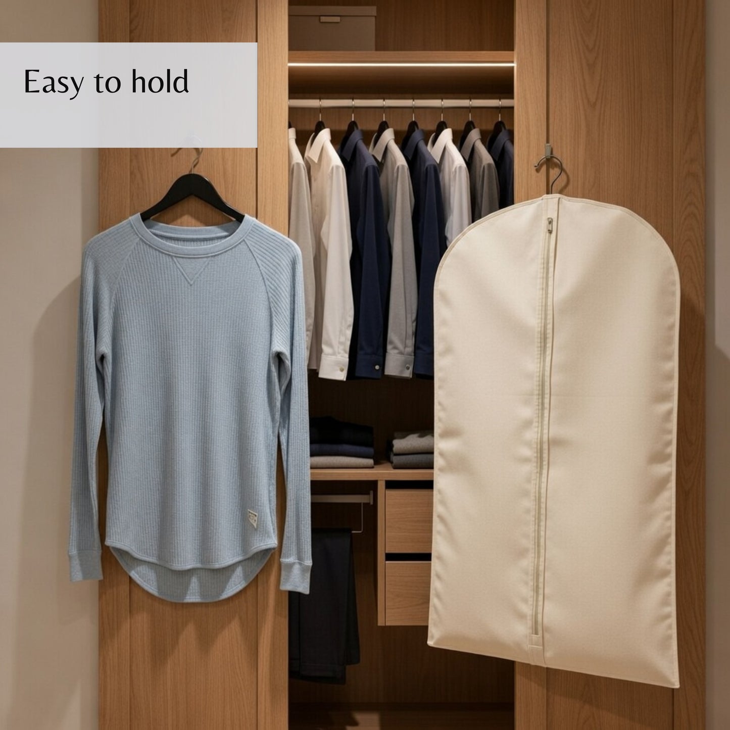 Funda para ropa 100% algodón natural (116 cm)