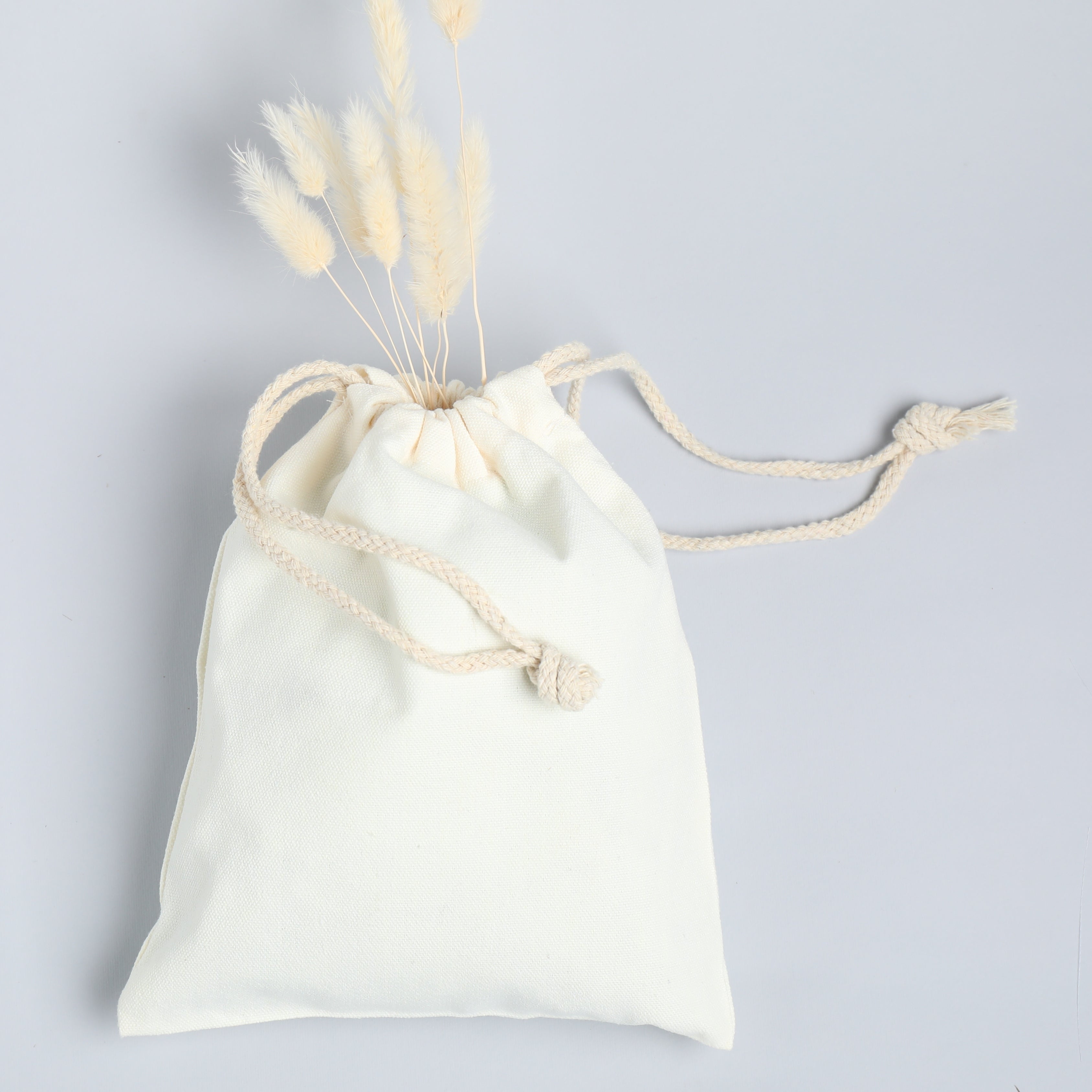 25x30 cm (10x12 Inches) 100% Organic Cotton Double Drawstring Eco-friendly Reusable Cotton Muslin Bags