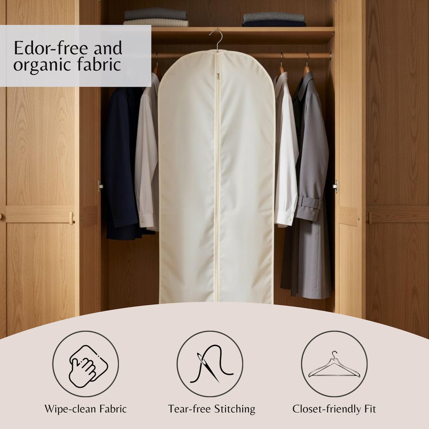 100% Natural Cotton Garment Bag (146cm)